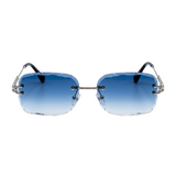 GLENZO Diamond Rimless | Blau Silber