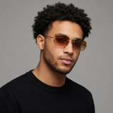 GLENZO Diamond Rimless | Braun Gold