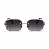 GLENZO Diamond Rimless | Schwarz Silber