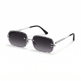 GLENZO Diamond Rimless | Schwarz Silber