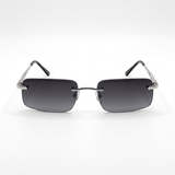 GLENZO Diamond Rimless | Schwarz Silber