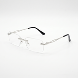 Diamond Rimless Brille | Gold Klar